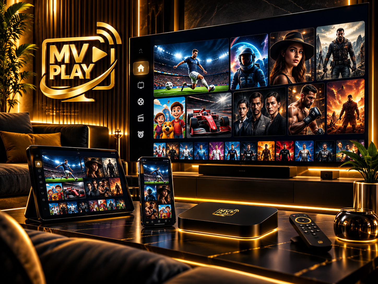 MV Play servicio hogar para Smart TV, smartphone, tablet y TV Box